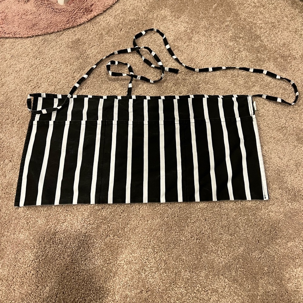Navy Blue & White Striped Waitress Apron 🤍💙